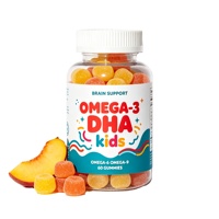 Kids Omega Gummies met IJzer Vegan Omega 3 6 9 DHA Probiotica Vitamine A C D E & Zink voor Immuunondersteuning Multivitamine voor Kinderen
