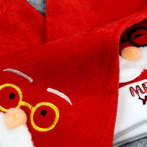 قبعة سانتا كلوز مطرزة بنمط كرتوني بالجملة قبعات عيد الميلاد للأطفال البالغين - Product Image 4