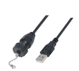 Harga terbaik USB 2.0 tipe perempuan ke M12 b-coding pria dicetak kabel a-kode 4pin b-kode 5pin konektor USB