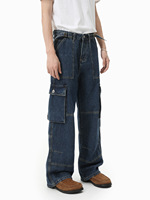 Jean en denim pour homme, coupe slim, avec empiècements renforcés aux genoux, pour l'escalade et le tout-terrain, vente en gros