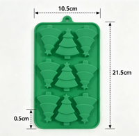 Moule à gâteau en silicone en forme de sapin de Noël transfrontalier, pour chocolat, gelée et pudding, idéal pour la création de bonhommes de neige, hommes en pain d'épices et Père Noël.