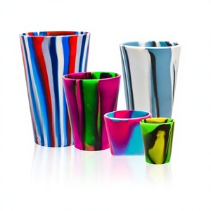 Gobelet en silicone de qualité alimentaire personnalisé, résistant à la chaleur, gobelet à eau en silicone incassable, verres à vin, gobelet isotherme - Product Image 3