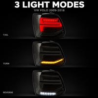 JC Upgrade Venta al por Mayor Conjunto de Luces Traseras LED Completas 2009-2018, Luz Trasera con Intermitentes para Volkswagen VW Polo MK5