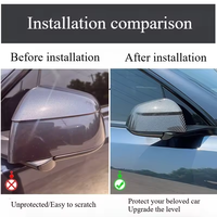 Rétroviseur de voiture pour Tesla Model Y Juniper 2025, coque décorative en fibre de carbone ABS, accessoires extérieurs, couvre-rétroviseur de voiture