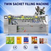 Machine d'emballage de sachets à scellage latéral 3/4 multifonction pour jus et liquides