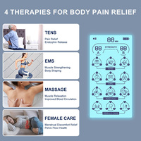 Appareil de massage TENS EMS professionnel 4 en 1 à grand écran pour soins féminins, intensité réglable, double canal, conception filaire pour la maison