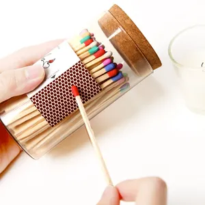Wholesale Wooden Glass Bottle Matches Match Sticks Bulk Colored Matches