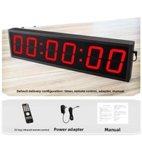 Jam & termometer LED Digital besar, peralatan listrik tampilan Timer elektronik luar ruangan anti air dengan Remote Control