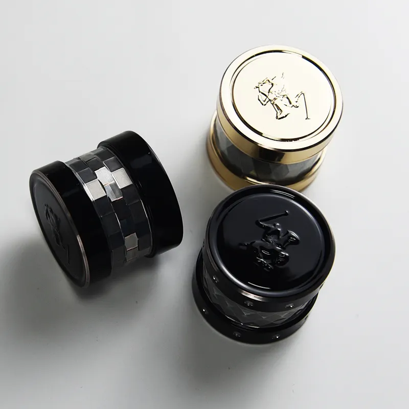 Bouteille de parfum en métal bouchon à vis magnétique bouchon de parfum de luxe en aluminium avec bouchon magnétique