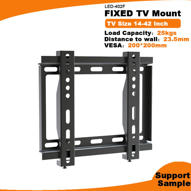Universal Low Profile Wall Mount TV Bracket Space Saving Fixed TV Wall Mount for Most 14"-42" Flat TVs