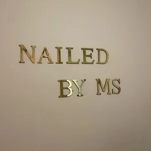 Personalizzato 3D oro alfabeto bella azienda Business Logo adesivo da parete 3D acrilico specchio lettera segni per il segno del negozio - Product Image 5