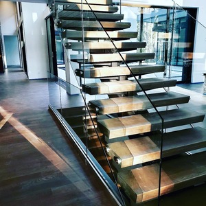Moderno acero mono larguero <span class=keywords><strong>escaleras</strong></span> flotantes mármol/escalón <span class=keywords><strong>de</strong></span> madera <span class=keywords><strong>escaleras</strong></span> flotantes con barandilla <span class=keywords><strong>de</strong></span> vidrio personalizado - Product Image 4