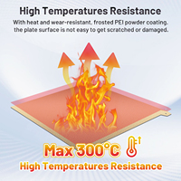 Pelat Cetak PEI Bertekstur Dua Sisi 370*370mm untuk Creality K2 PLUS, Alas Magnetik Baja Pegas Fleksibel dengan Daya Rekat Tinggi