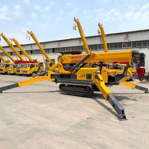 8 tấn Telescopic mini Spider <span class=keywords><strong>Crane</strong></span> xây dựng nâng Crawler <span class=keywords><strong>Crane</strong></span> xách tay thủy lực Spider <span class=keywords><strong>Crane</strong></span> để bán - Product Image 1