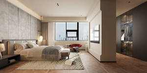 Nexus Design d'intérieur personnalisé de style moderne Rendu 3D Plan d'étage pour la chambre principale Aménagement de l'espace et ameublement pour les villas - Product Image 3