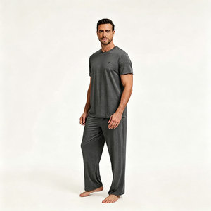 <b>Men's</b> Knitted Sleepwear Casual Home Wear Nightwear <b>Pajama</b> <b>Set</b> bamboo loungewear <b>sets</b> cotton shirt cotton loungewear <b>set</b> <b>men</b> - Product Image 4