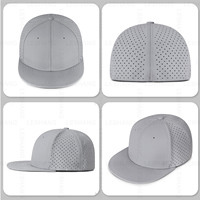 Nouveau Laser Cut Hip Hop Plain Hole Perforé Sport Golf Étanche Polyester Snapback Caps Logo Personnalisé 6 Panneau Trucker Chapeaux