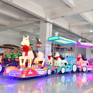 Mini Trackless <b>Electric</b> <b>Train</b> Kids 'Happy <b>Train</b>' Amusement Park Ride Beautiful Horse Design Battery-Powered Tourist <b>Train</b> - Product Image 2