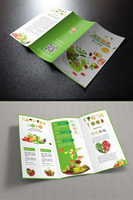 Menu de plats à emporter personnalisé, dépliant imprimé, brochure tri-pliée avec papier offset et carton pour la publicité des restaurants