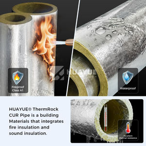 HUAYUE <span class=keywords><strong>100</strong></span> mm Rock Scories Prix Acoustique Minéral Basalte Isolation Thermique Laine <span class=keywords><strong>Tuyau</strong></span> Laine De Roche - Product Image 4