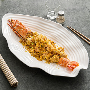 Plato Grande para Sashimi con Diseño Irregular, Vajilla para Hotel, Plato Aolong para Salmón y Mariscos, Apto para <span class=keywords><strong>Microondas</strong></span>, Esmaltado, Moderno y Minimalista - Product Image 4
