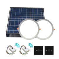 Panneaux LED ronds de 300mm 2-en-1 pour l'éclairage de nuit de jour de plafond solaire naturel à la maison avec la lucarne de toit tubulaire sans arbre de batterie