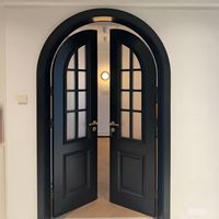 Porte intérieure vintage française en WPC, pivotante, en bois massif, avec verre de sécurité, porte creuse/porte irrégulière/porte en verre