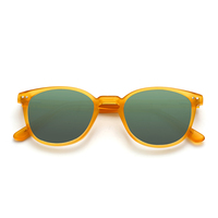 Lunettes de soleil à monture jaune vintage mode italienne Oem Lunettes de soleil vertes Mazzucchelli Lunettes de soleil en acétate de cellulose