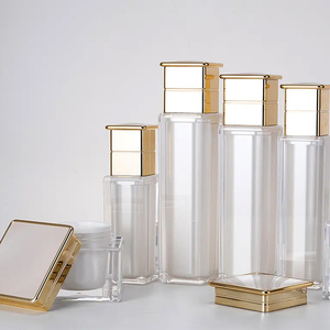 Tùy Chỉnh Sang Trọng 30Ml-120Ml Acrylic Vuông Bơm Chai Nhựa Mỹ Phẩm Container Cho Chăm Sóc Da Huyết Thanh Mặt Kem Lotion - Product Image 4