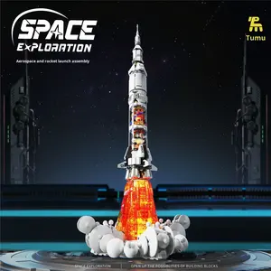 Modelo de Cohete Espacial para Armar, Compatible con Bloques de Construcción, Juguete Educativo de <span class=keywords><strong>Ciencia</strong></span> para el Desarrollo de la Inteligencia de los Niños - Product Image 2