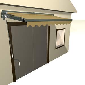 <span class=keywords><strong>Parasol</strong></span> à demi-paroi amovible pour extérieur <span class=keywords><strong>Parasol</strong></span> de jardin pour balcon Parapluie de jardin pour décrochage extérieur <span class=keywords><strong>Auvent</strong></span> en alliage d'aluminium - Product Image 1