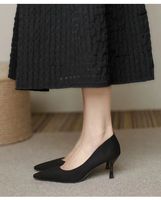 Chaussures de bureau élégantes à talon aiguille fermées, légères, respirantes et confortables, escarpins fins à talons hauts pour femmes