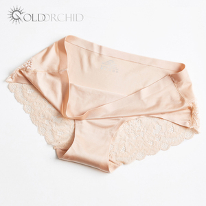 กางเกงในผ้าซาตินลายสีพื้นเซ็กซี่สำหรับผู้หญิงกางเกงในลูกไม้ไร้รอยต่อสำหรับใส่ในชีวิตประจำวัน - Product Image 6