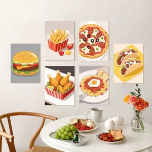 XIXI Nordic Style Mini 6 Panels Handmade <b>Paint</b> by Numbers Kit DIY Oil Painting <b>Set</b> Home Wall Decor Gift - Product Image 1