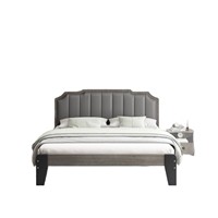 Ensemble de meubles de chambre à coucher d'hôtel de luxe au design moderne et confortable, cadre de lit en bois brillant, taille king ou queen