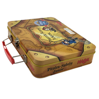 Boîte en étain personnalisée de qualité alimentaire avec poignée, étui portable de haute qualité pour trousse médicale, rangement de jouets et boîte à lunch