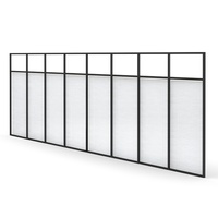 Cloison de séparation mobile moderne en acier pour bureau, mur en verre réglable en hauteur, utilisation hospitalière, commerciale, entrepôt