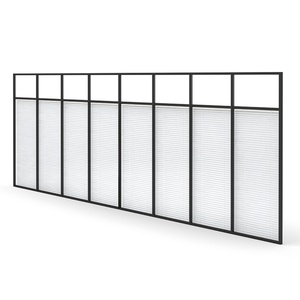 Aluminium Frame Bathroom Folding Movable <b>Room</b> Partition <b>Divider</b> Office Glass Partition Wall - Product Image 2