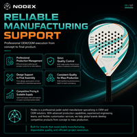 Raquette de padel OEM ODM d'usine, surface en fibre de verre, noyau en EVA, forme ronde, logo personnalisé, marque privée, raquette de padel pour supermarché