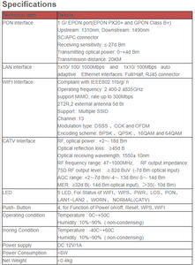 [จากโรงงานโดยตรง] Zikun ZC-502WT XPON ONT FTTH 1GE+1FE+2.4G Wi-Fi +CATV อุปกรณ์ไฟเบอร์ออปติก ของใหม่แกะกล่อง - Product Image 6
