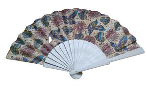 Abanico de Corcho de Madera Maciza Ecológico de 23 cm con Múltiples Diseños - Mariposas y Flores, Regalos Ecológicos para Eventos - Product Image 5