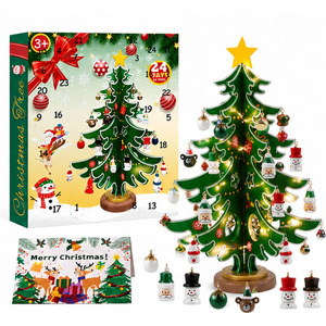 Calendrier de l'Avent en Bois en Forme de Sapin de Noël avec Minuteur et Lumière, Décoration de 2m, Cadeau de Noël - Product Image 2