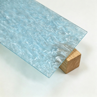 Plaque acrylique nacrée bleu clair 1/8, panneau en plexiglas irisé à changement de couleur pour découpe laser et signalétique