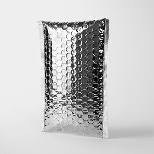 Enveloppe d'expédition pour vêtements en polymère recyclable écologique avec logo personnalisé, dorée, rose gold, métallique - Product Image 1