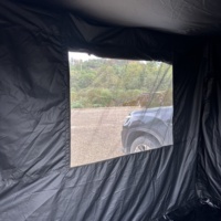 Tente de Voiture Simple pour Camping en Plein Air, Tout-Terrain, en Aluminium, Quatre Saisons, Imperméable, pour 3-4 Personnes, avec Auvent Latéral et Moustiquaire