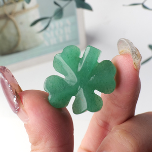 Bán Buôn Tinh Thể Tự Nhiên Cỏ Ba Lá Khắc Mảnh Nguyên Đá Đánh Bóng May Mắn Cỏ Ba Lá Trang Trí Nội Thất Thủ Công Mỹ Nghệ - Product Image 4
