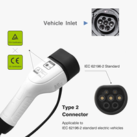 Câble de recharge pour véhicules électriques Zencar 32A Type 2 vers Type 2 IEC62196 7kW 22kW TUV, 5 mètres, prise femelle T2 pour la recharge des voitures européennes