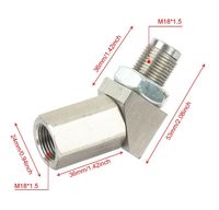 Conception de flux à haute efficacité Mini catalyseur métallique à oxygène 45 ° M18 * 1.5 capteur d'oxygène 02 convertisseur catalytique Euro V universel