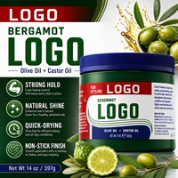 Pommade capillaire texturisante bio sans alcool, personnalisable en gros, à tenue forte, non collante, brillante, aux huiles d'olive et de ricin