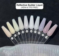 Gel Constructeur Réfléchissant Professionnel Sans HEMA - 15g 30g Gel Dur Scintillant Flash pour Extension d'Ongles - Gel de Construction à Éclat Intense